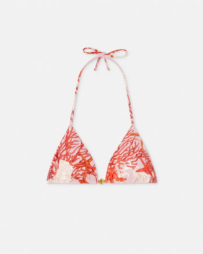 Swimwear Women Versace Barocco Sea Bikini Top Pinkprint