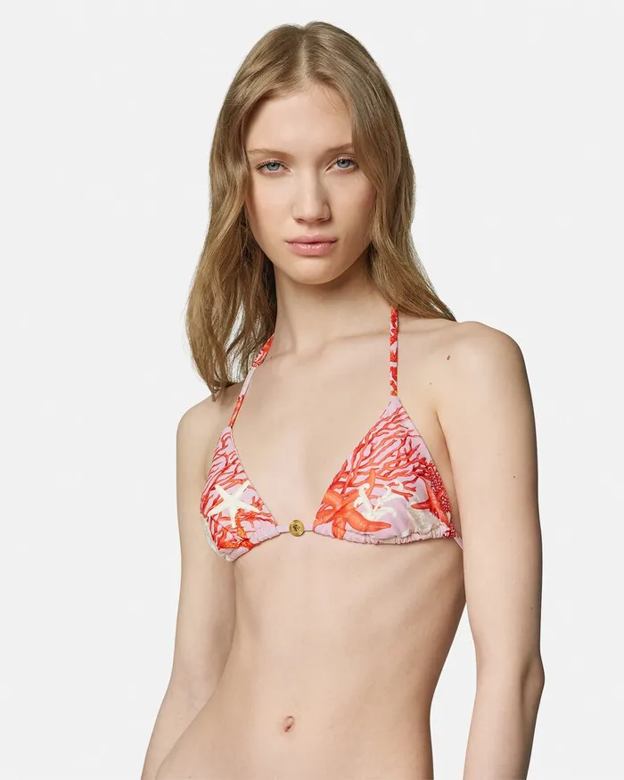 Swimwear Women Versace Barocco Sea Bikini Top Pinkprint