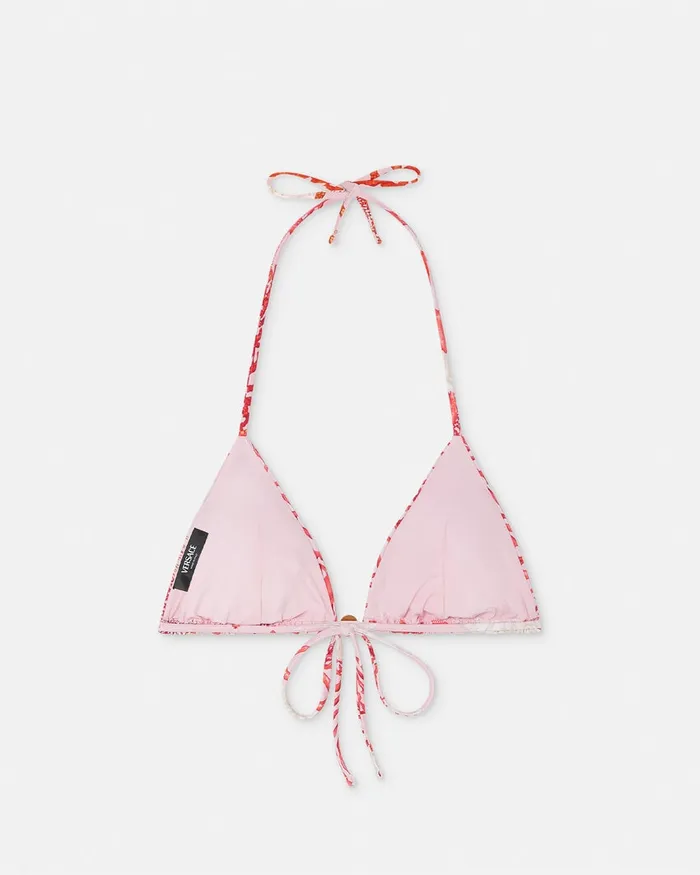 Swimwear Women Versace Barocco Sea Bikini Top Pinkprint