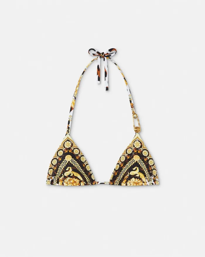Swimwear Women Versace Wild Barocco Bikini Top Print