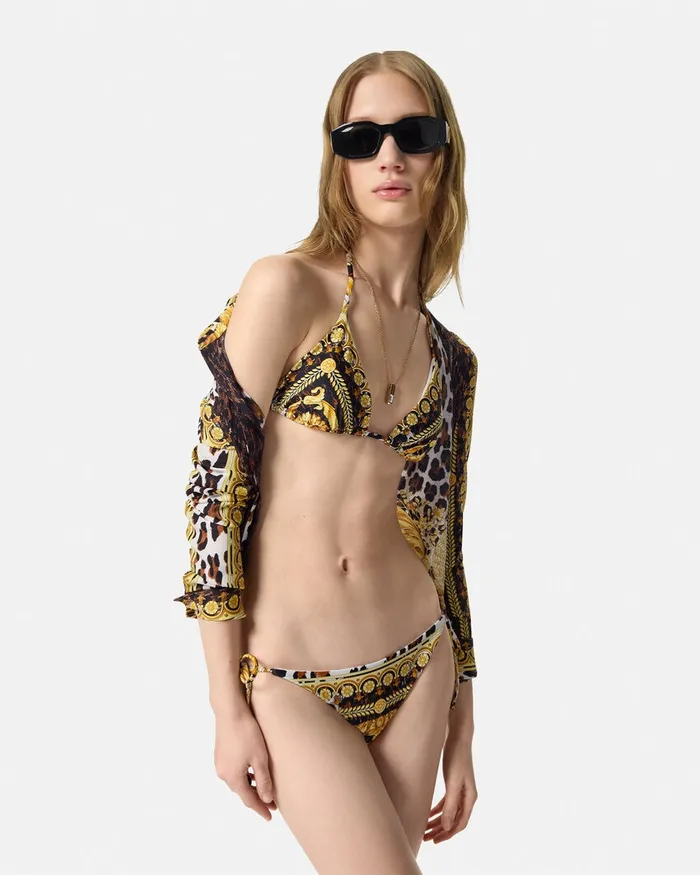 Swimwear Women Versace Wild Barocco Bikini Top Print
