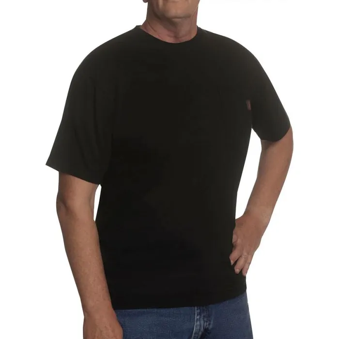 TShirts and Polos Men Justin Boots Workwear Pocket Tee Black
