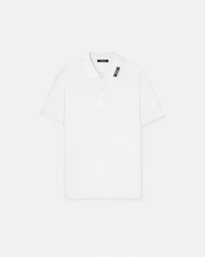TShirts and Polos Men Versace 90s Vintage Logo Polo Shirt White