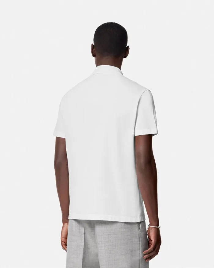TShirts and Polos Men Versace 90s Vintage Logo Polo Shirt White