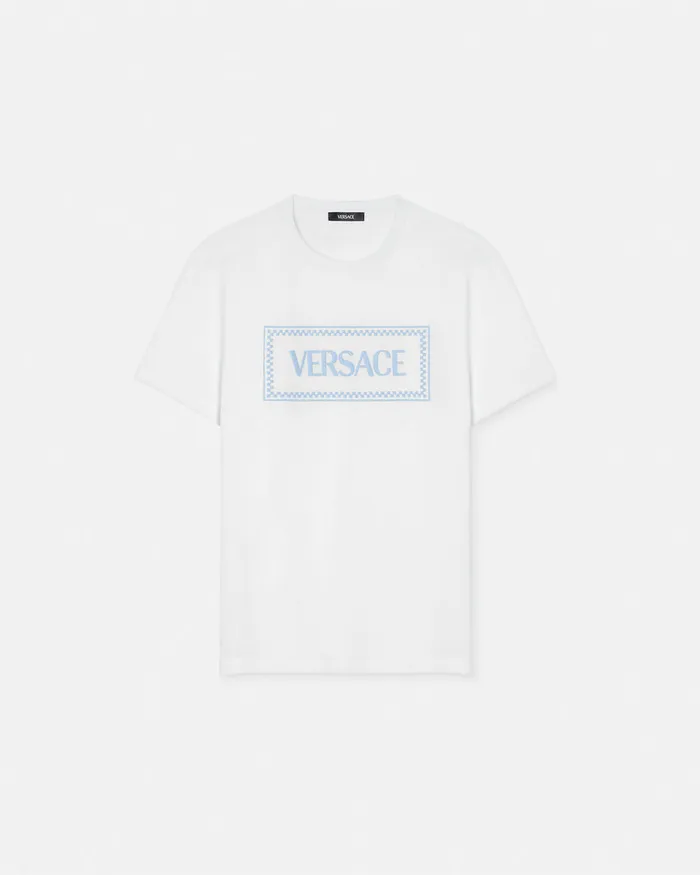 TShirts and Polos Men Versace Embroidered 03990s Vintage Logo TShirt White