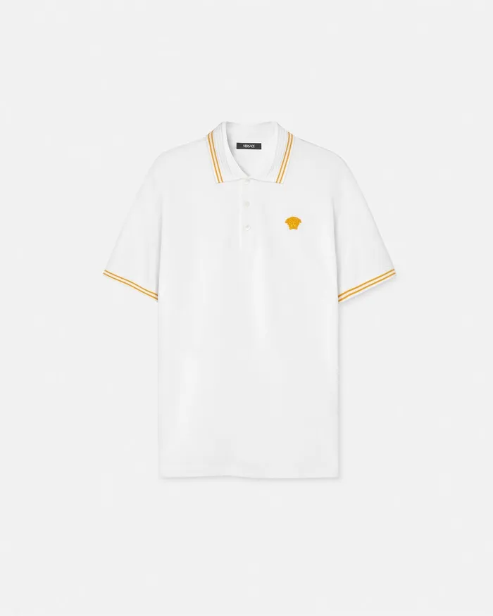 TShirts and Polos Men Versace Medusa Polo Shirt White