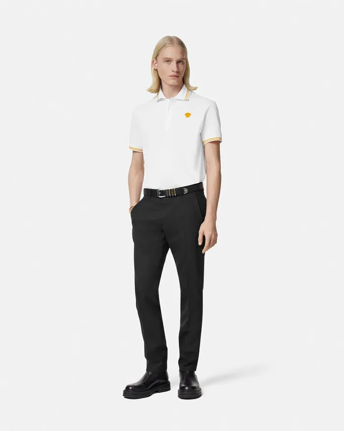 TShirts and Polos Men Versace Medusa Polo Shirt White