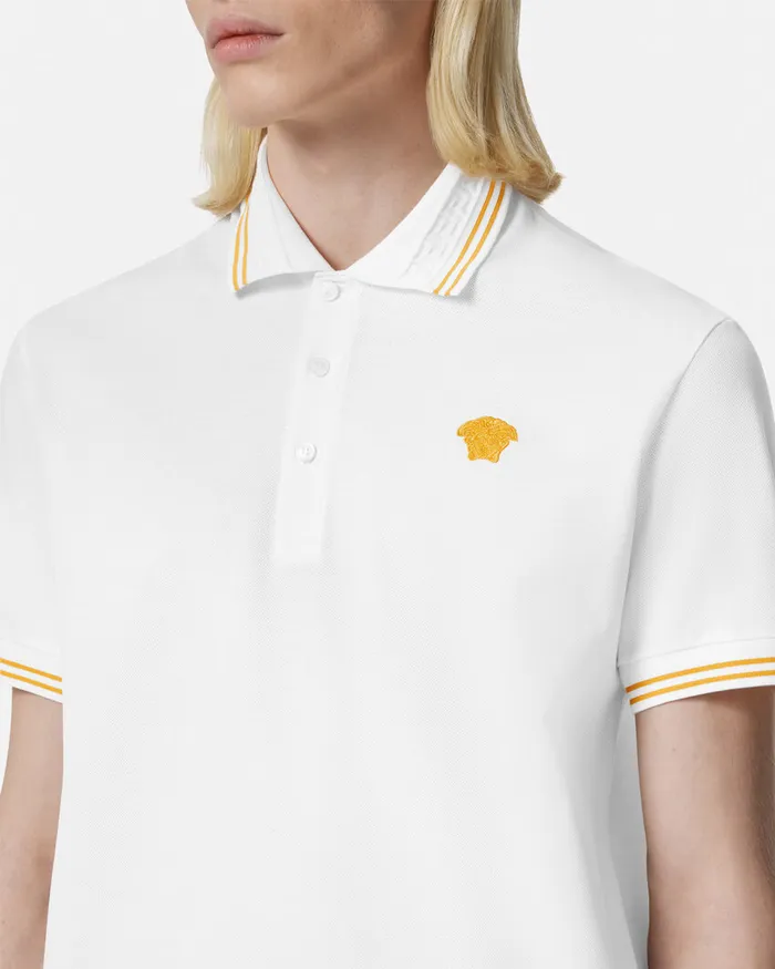 TShirts and Polos Men Versace Medusa Polo Shirt White
