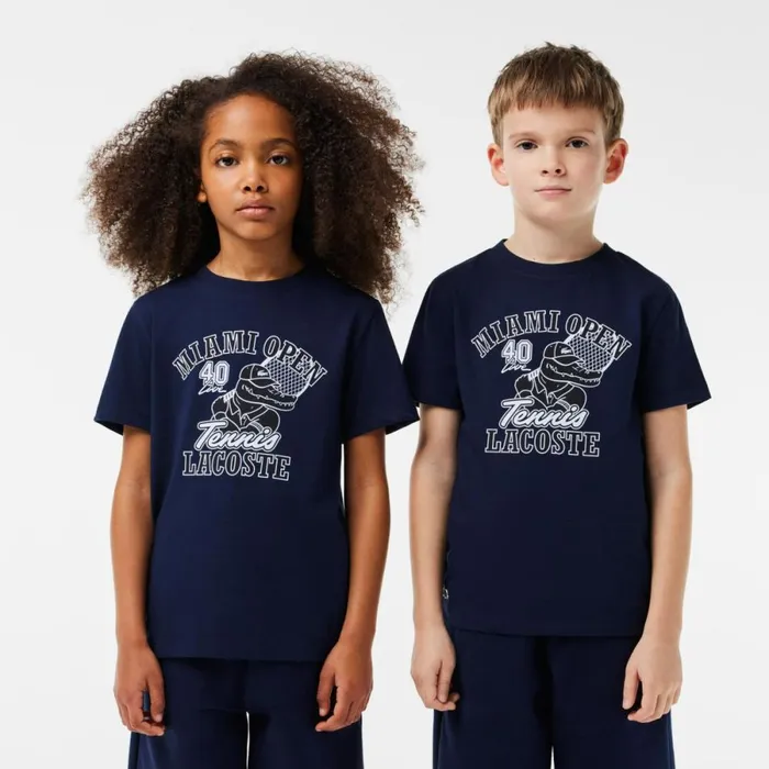 TShirts and Tops Kids Lacoste Kids039 Miami Open Edition UltraDry Tennis TShirt Navy Blue 166 TShirts and Tops Kids Lacoste Kids039 Miami Open Edition UltraDry Tennis TShirt Navy Blue 166