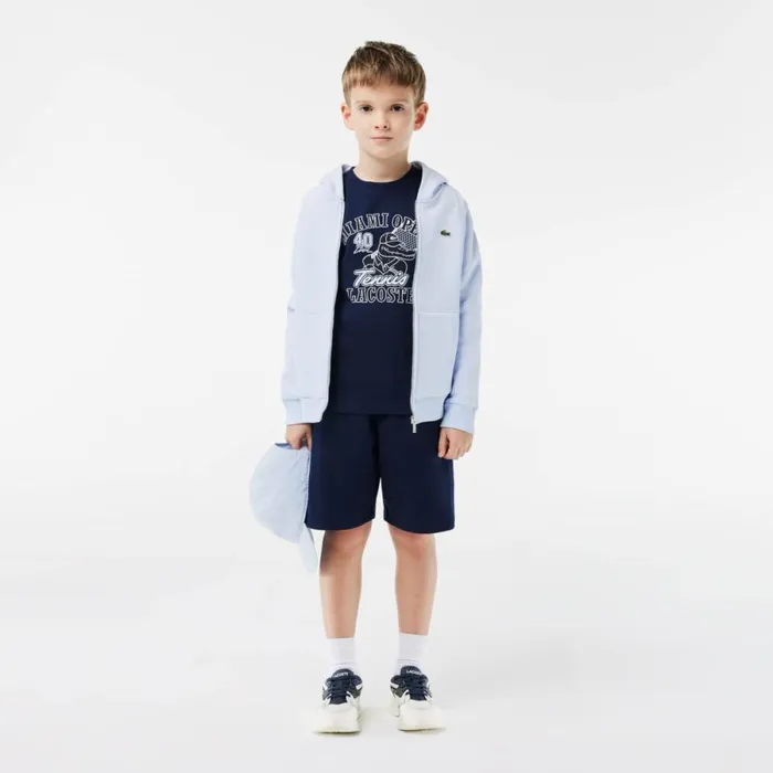 TShirts and Tops Kids Lacoste Kids039 Miami Open Edition UltraDry Tennis TShirt Navy Blue 166