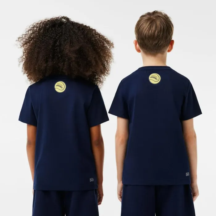 TShirts and Tops Kids Lacoste Kids039 Miami Open Edition UltraDry Tennis TShirt Navy Blue 166