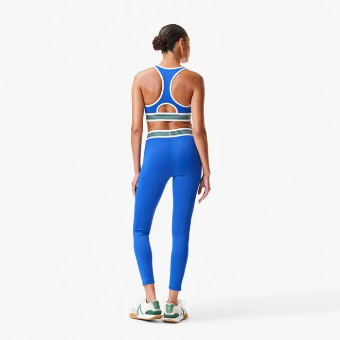 TShirts and Tops Women Lacoste Women039s Lacoste X Bandier All Motion Striped Sports Bra Blue Siy