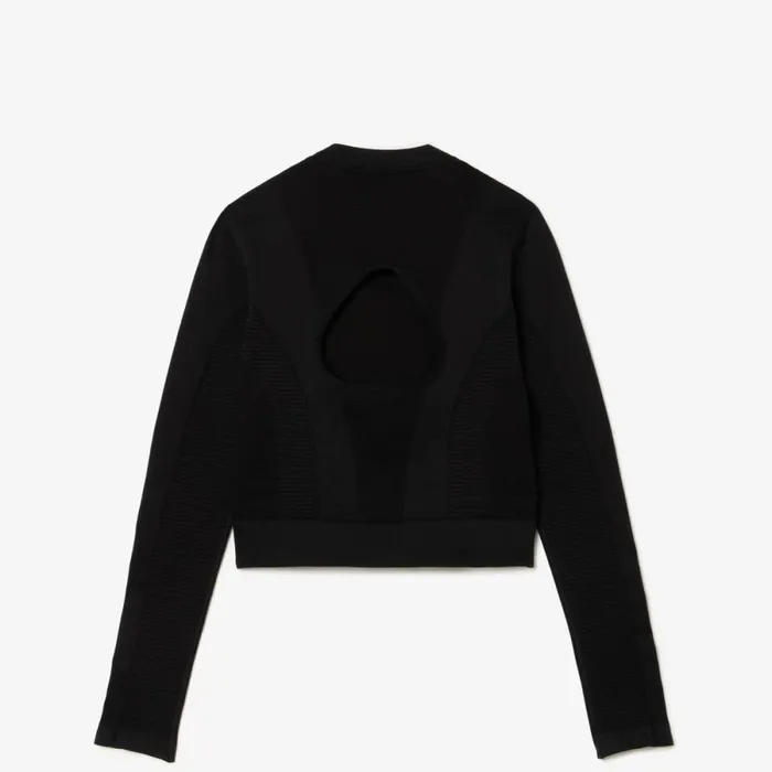 TShirts and Tops Women Lacoste Women039s Long Sleeve Seamless Sport Crop Top Black 031