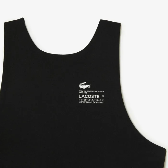 TShirts and Tops Women Lacoste Womens QuickDry Stretch Sports Bra Black 031