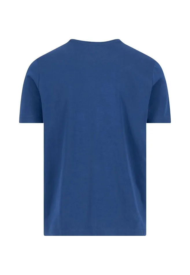 Tshirts Men FYNCHHATTON Basic Tshirt With A Round Neckline Whitepacificmidnightasphaltnavyblack