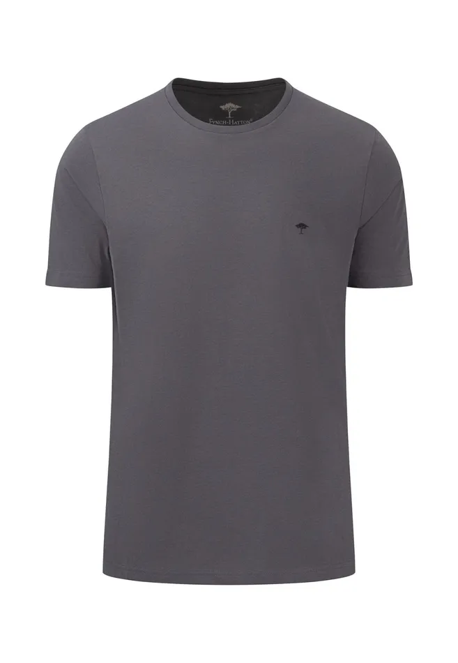 Tshirts Men FYNCHHATTON Basic Tshirt With A Round Neckline Whitepacificmidnightasphaltnavyblack