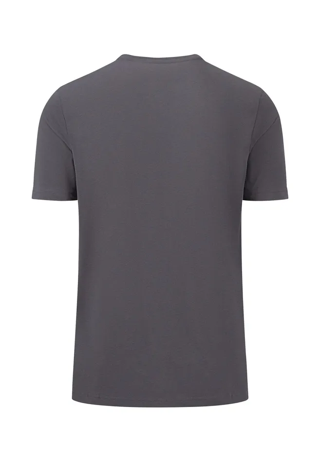 Tshirts Men FYNCHHATTON Basic Tshirt With A Round Neckline Whitepacificmidnightasphaltnavyblack