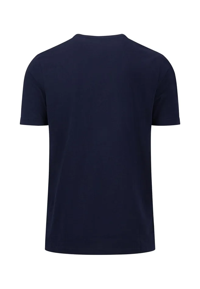 Tshirts Men FYNCHHATTON Basic Tshirt With A Round Neckline Whitepacificmidnightasphaltnavyblack
