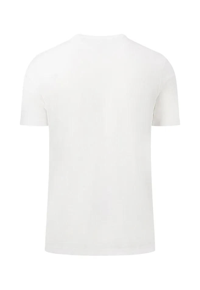 Tshirts Men FYNCHHATTON Basic Tshirt With A Round Neckline Whitepacificmidnightasphaltnavyblack