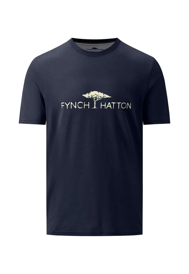 Tshirts Men FYNCHHATTON Tshirt With Logo Print Navysoft Greencool Graysummer Breeze Tshirts Men FYNCHHATTON Tshirt With Logo Print Navysoft Greencool Graysummer Breeze