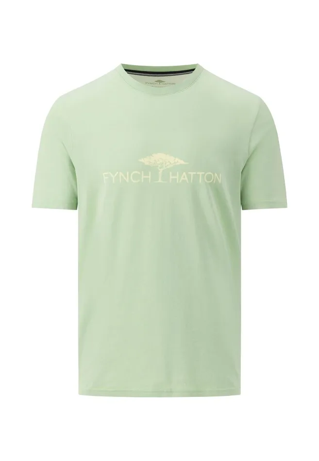Tshirts Men FYNCHHATTON Tshirt With Logo Print Navysoft Greencool Graysummer Breeze Tshirts Men FYNCHHATTON Tshirt With Logo Print Navysoft Greencool Graysummer Breeze