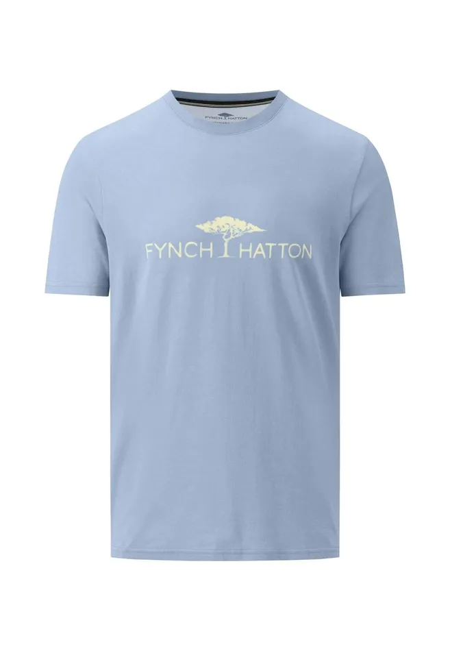 Tshirts Men FYNCHHATTON Tshirt With Logo Print Navysoft Greencool Graysummer Breeze Tshirts Men FYNCHHATTON Tshirt With Logo Print Navysoft Greencool Graysummer Breeze