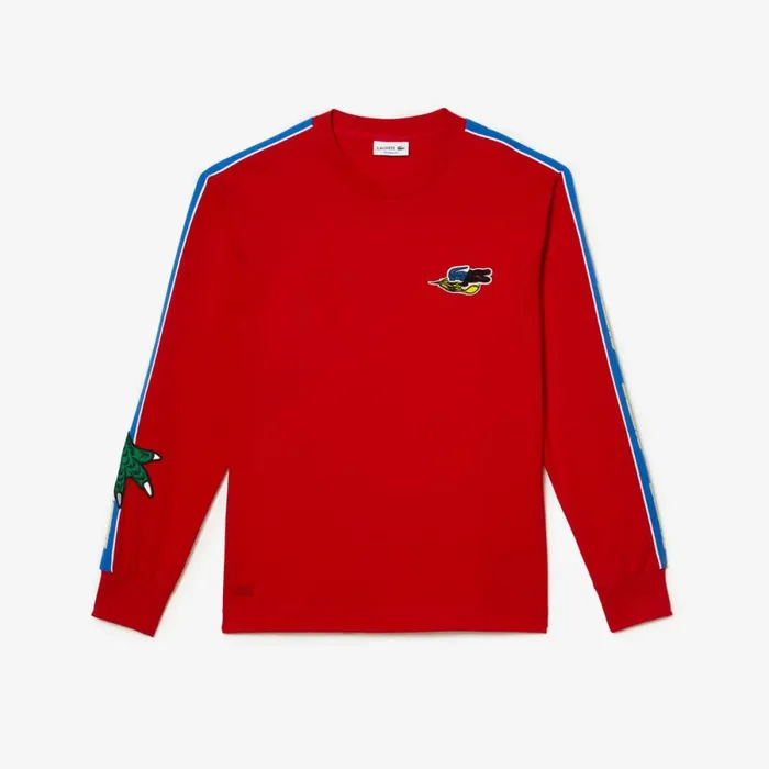 TShirts Men Lacoste Men039s Branded Band TShirt Red 240