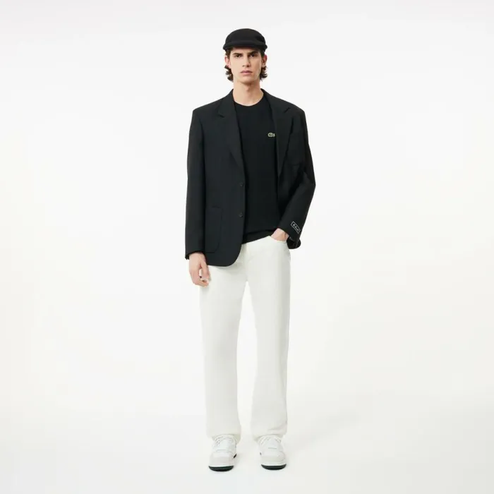 TShirts Men Lacoste Men039s Long Sleeve Cotton Jersey TShirt Black 031