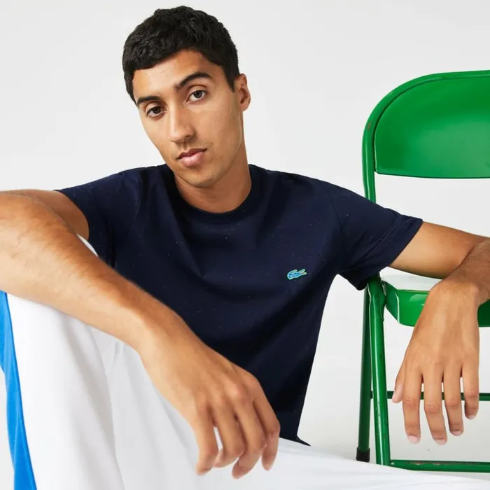 TShirts Men Lacoste Men039s Regular Fit Speckled Print Cotton Jersey TShirt Navy Blue 7cg TShirts Men Lacoste Men039s Regular Fit Speckled Print Cotton Jersey TShirt Navy Blue 7cg