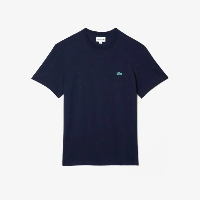 TShirts Men Lacoste Men039s Regular Fit Speckled Print Cotton Jersey TShirt Navy Blue 7cg