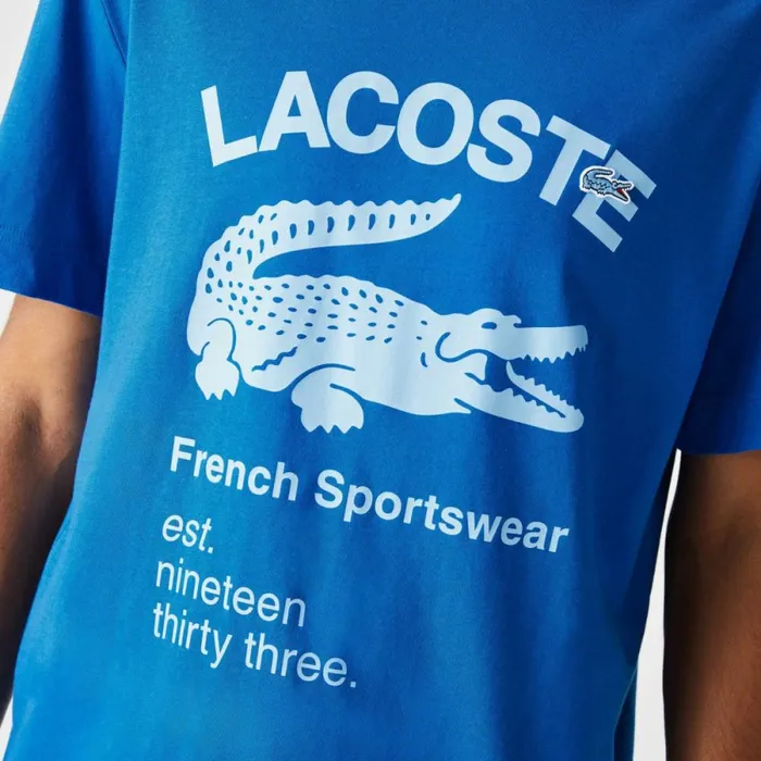 TShirts Men Lacoste Men039s Relaxed Fit Crocodile TShirt Blue K1q