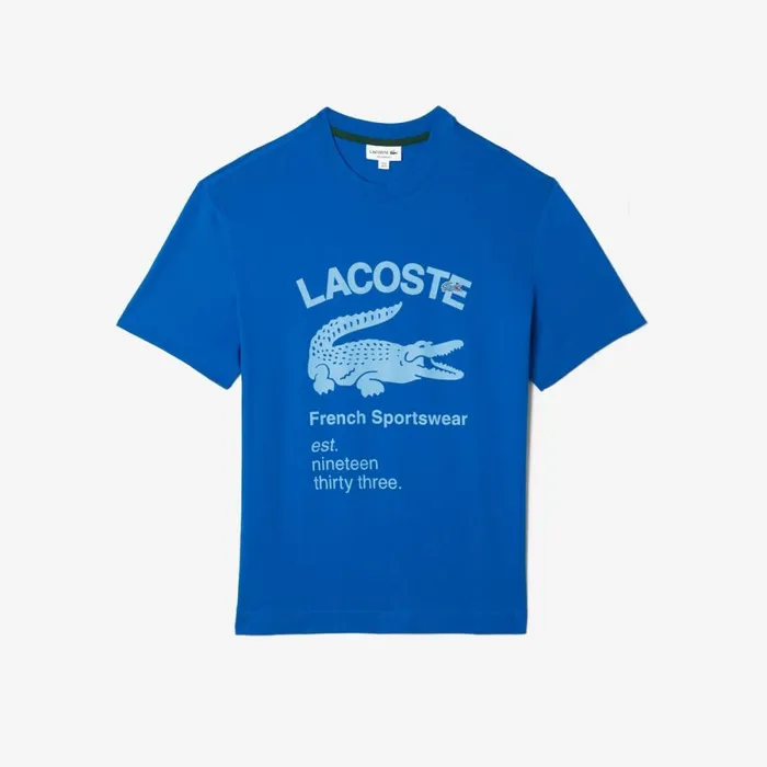 TShirts Men Lacoste Men039s Relaxed Fit Crocodile TShirt Blue K1q