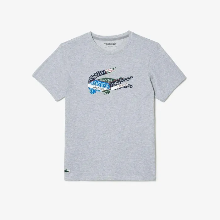 TShirts Men Lacoste Men039s SPORT Cotton Jersey TShirt Grey Chine Cca