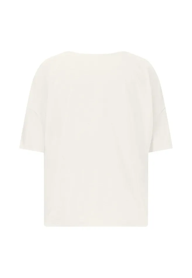 Tshirts Women FYNCHHATTON Tshirt With A Stalk Cut In Plain Colors Milksummer Redfresh Rose