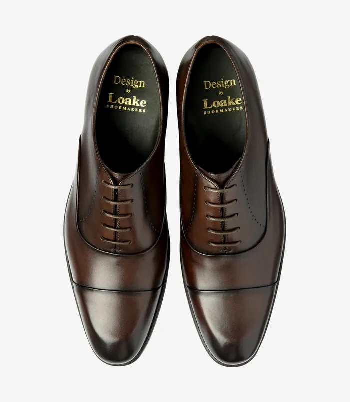 Toe Caps Loake Men Phoenix Dark Brown Toe Caps Loake Men Phoenix Dark Brown