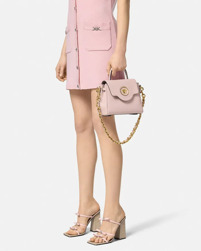 Top Handle Women Versace La Medusa Small Handbag Light Pink
