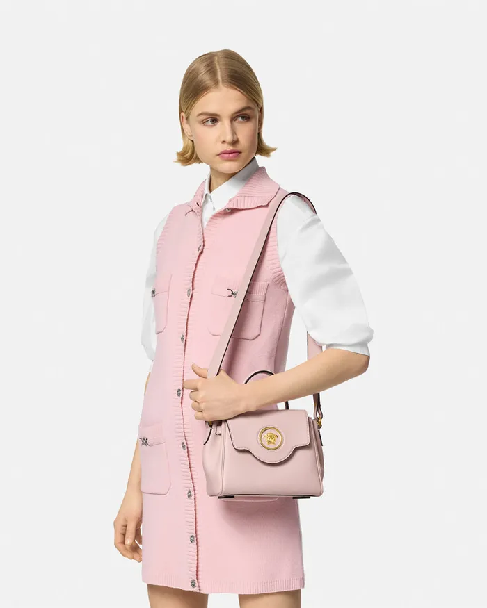 Top Handle Women Versace La Medusa Small Handbag Light Pink