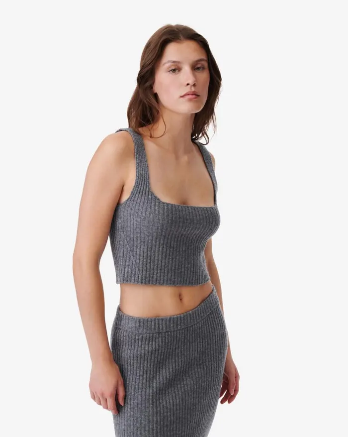 Tops and Shirts Women IRO KIWA RIBBED SQUARE NECK TOP