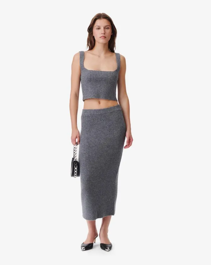 Tops and Shirts Women IRO KIWA RIBBED SQUARE NECK TOP