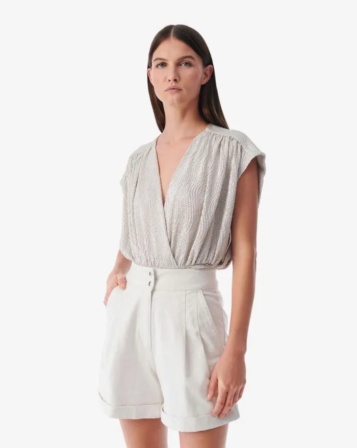 Tops and Shirts Women IRO STORIA VNECK LUREX JERSEY TOP