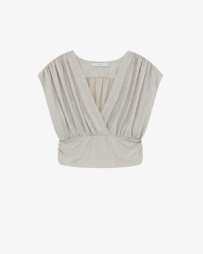 Tops and Shirts Women IRO STORIA VNECK LUREX JERSEY TOP