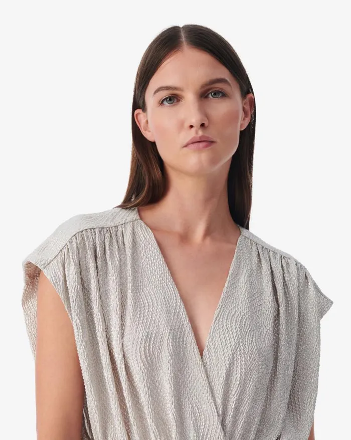 Tops and Shirts Women IRO STORIA VNECK LUREX JERSEY TOP