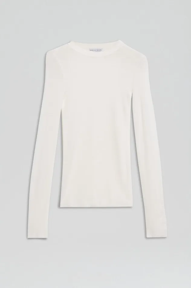 Tops BABYWOOL CREW SWEATER IVORY 8211 Scanlan Theodore Women Tops BABYWOOL CREW SWEATER IVORY 8211 Scanlan Theodore Women