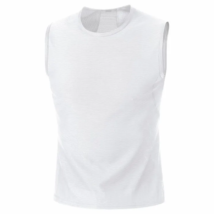 Tops Men GOREWEAR M Base Layer Sleeveless Shirt White