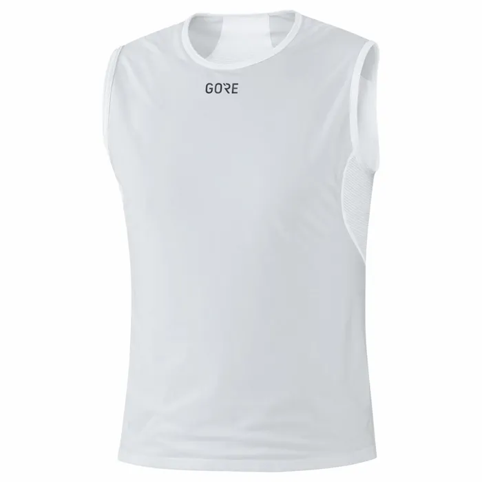 Tops Men GOREWEAR M WINDSTOPPER Base Layer Sleeveless Shirt White