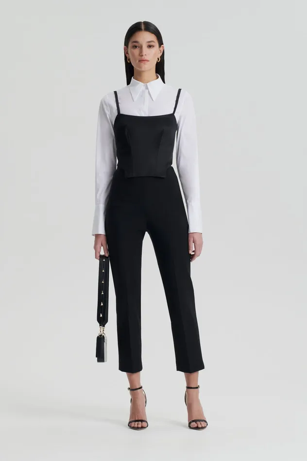 Tops SATIN BUSTIER BLACK Scanlan Theodore Women