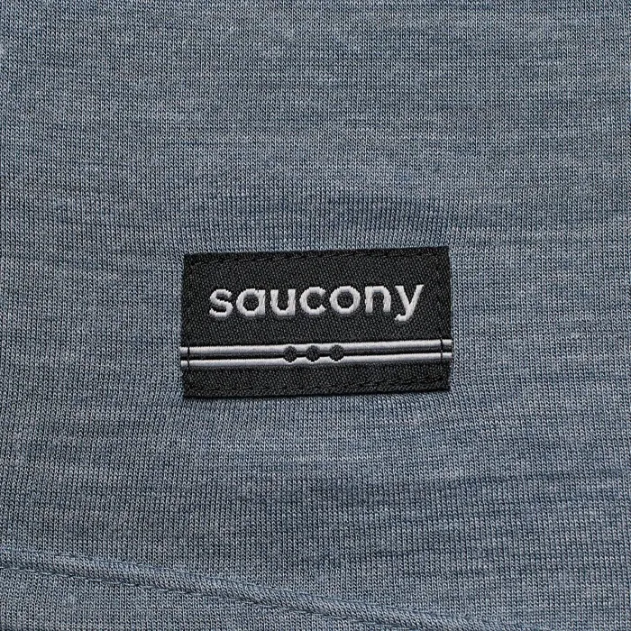 Tops Women Saucony Peregrine Merino Long Sleeve Mirage Heather