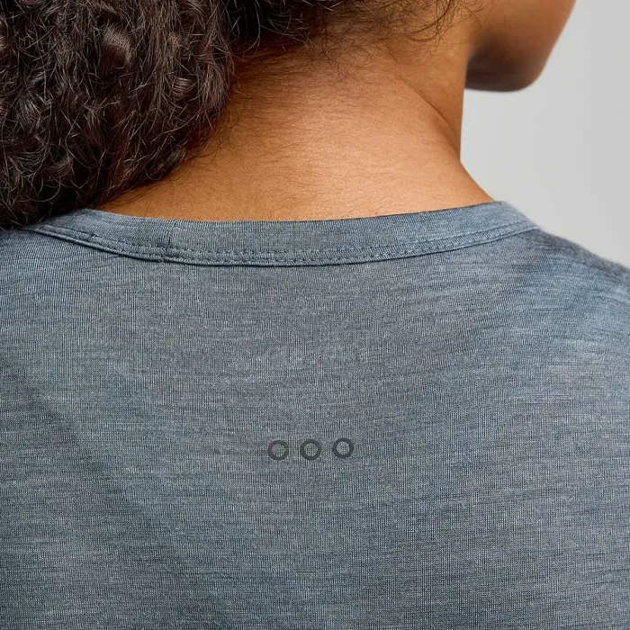 Tops Women Saucony Peregrine Merino Long Sleeve Mirage Heather