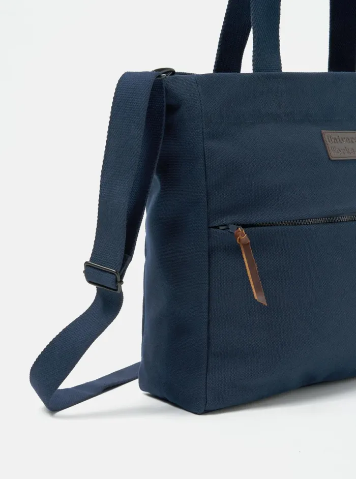 Tote Bag In Navy Canvas Men Universal Works Bags