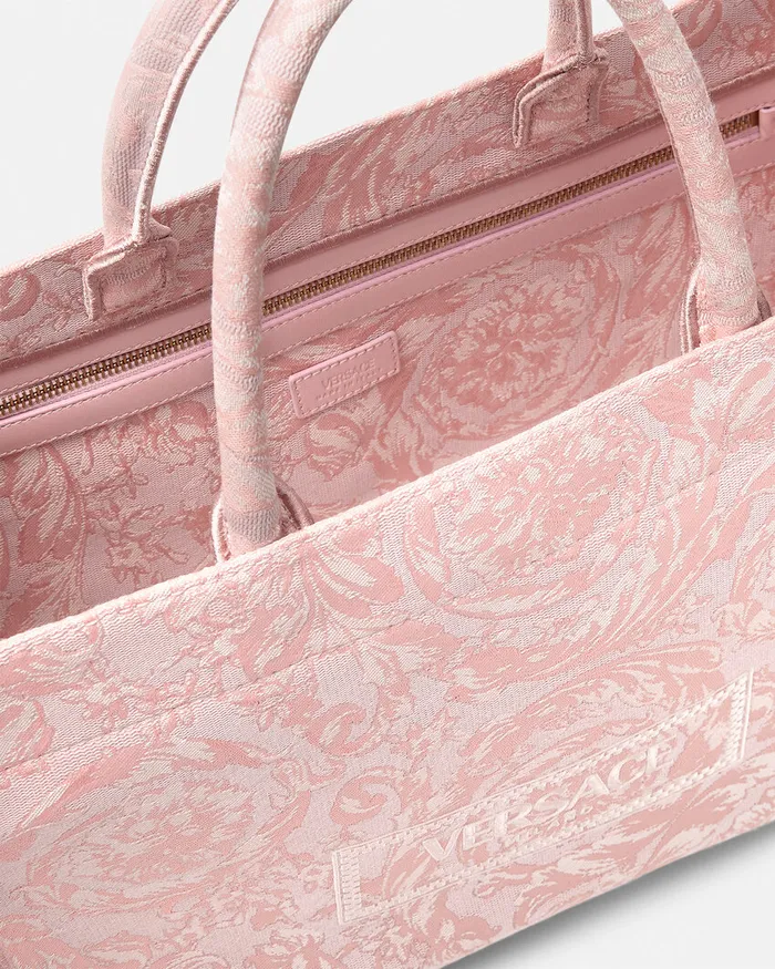 Totes Women Versace Barocco Athena Medium Tote Bag Pinkprint